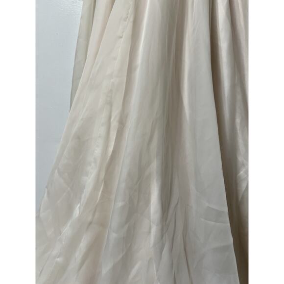 VTG 1970s Wedding Dress Empire Waist Sz Small High Neck Boho Ivory Hippie - Picture 9 of 16